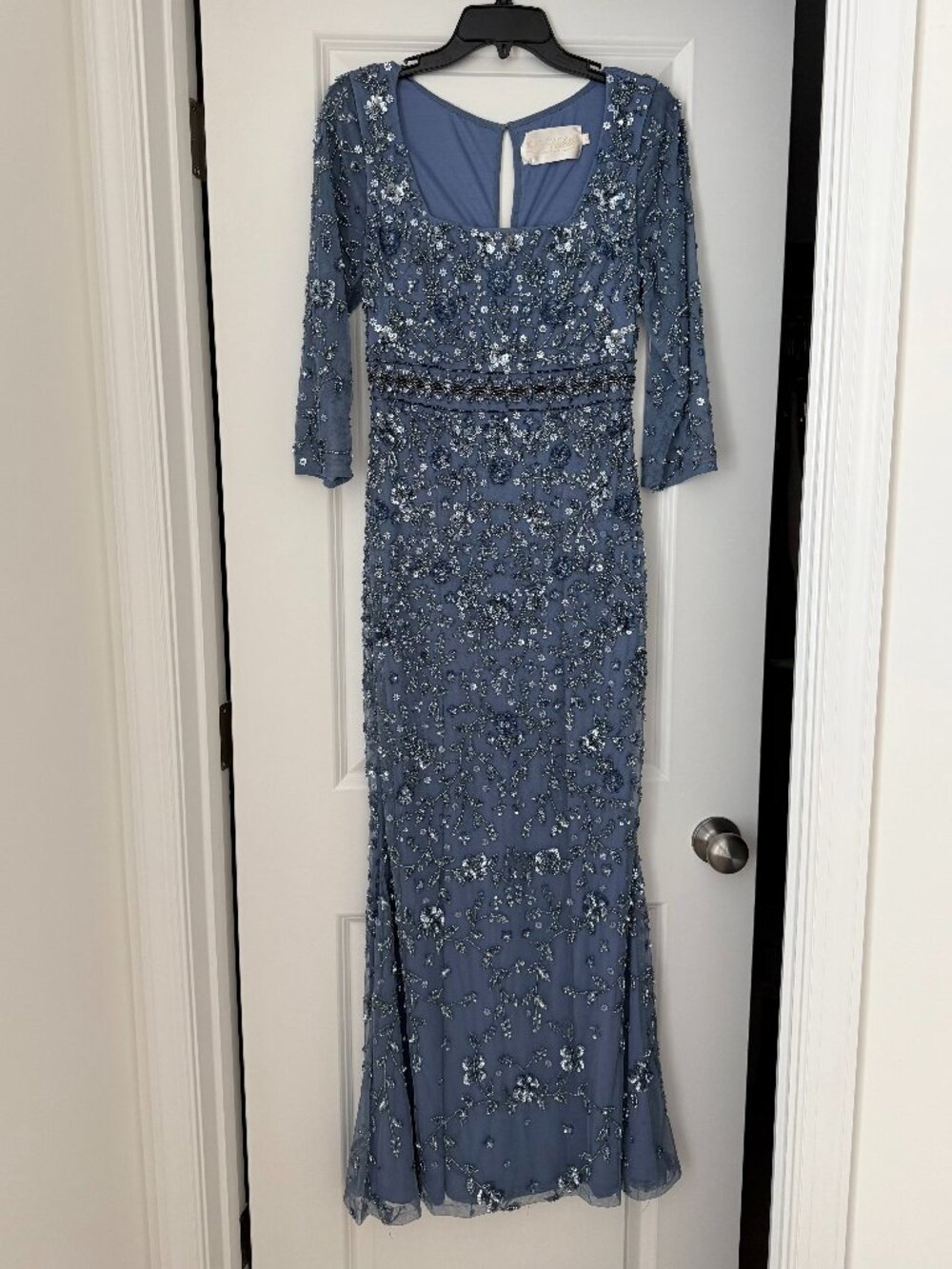 La Valetta by Mon Cheri Color Slate Mother of Bride/Groom SZ XS (fits SZ 4)